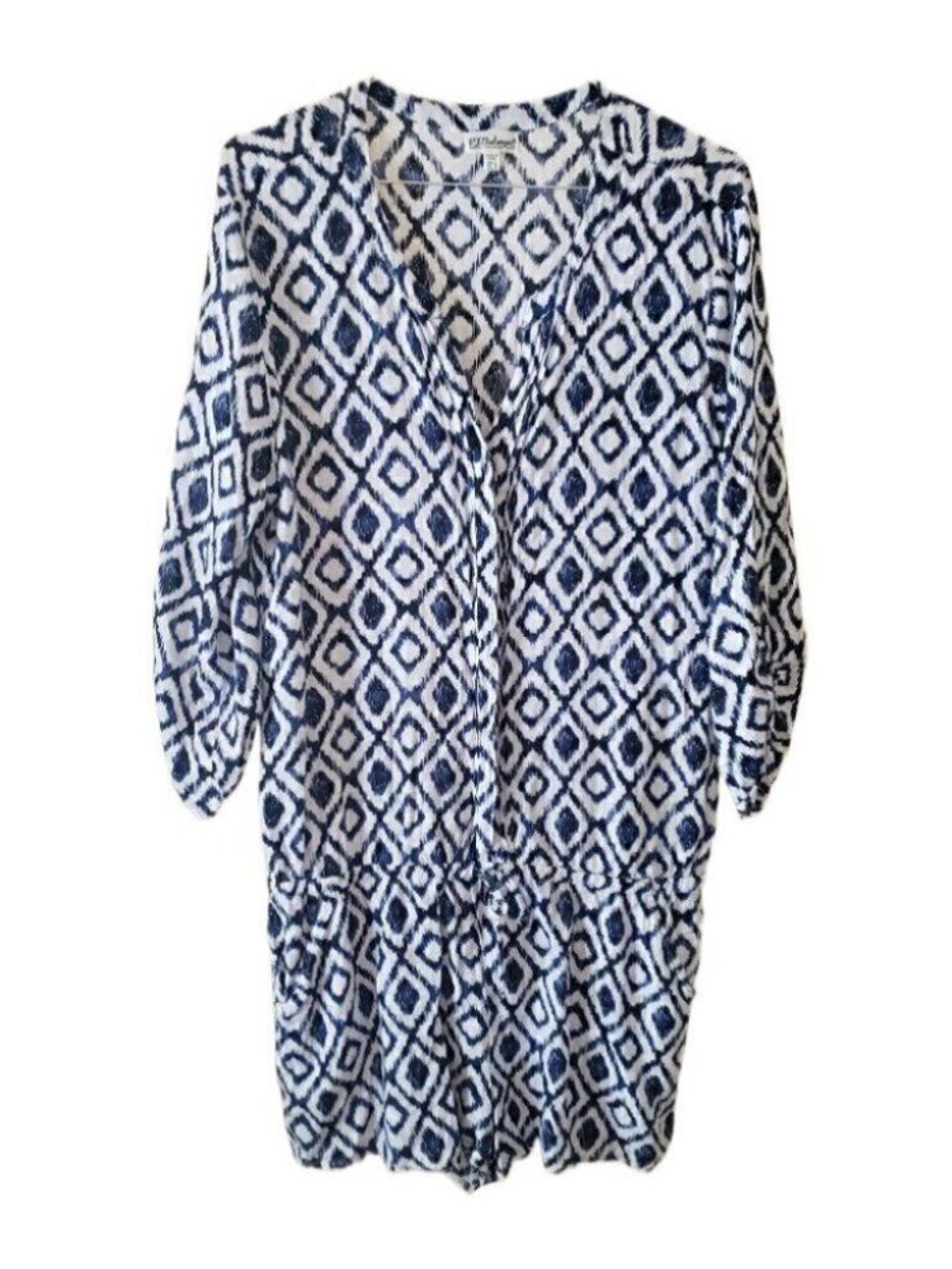 P.J. Salvage Blue & White Patterned Romper